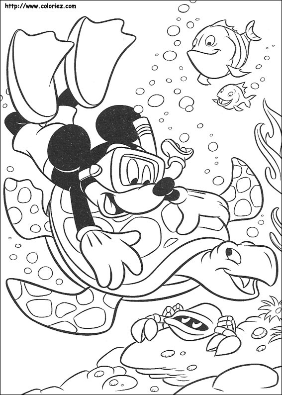 coloriage mickey minnie à imprimer