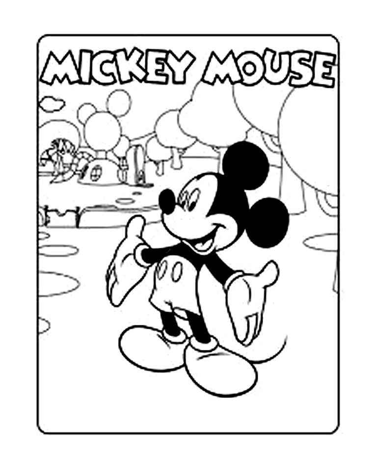 Dessin De Mickey A Colorier