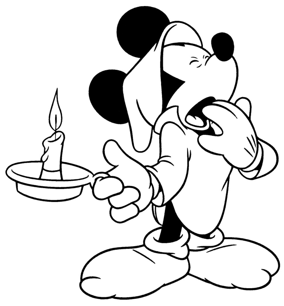 dessin a imprimer mickey et pluto