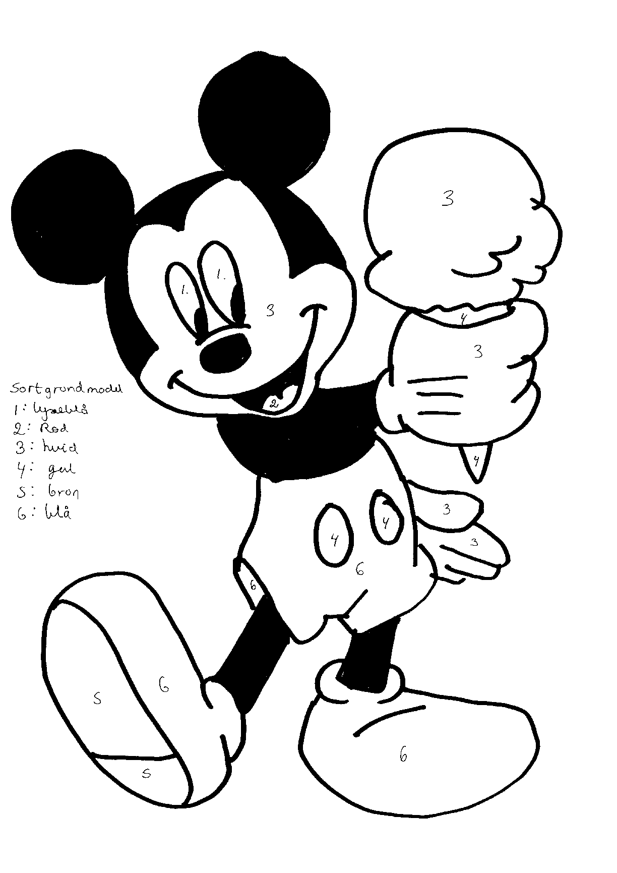 coloriage à dessiner mickey a dessiner