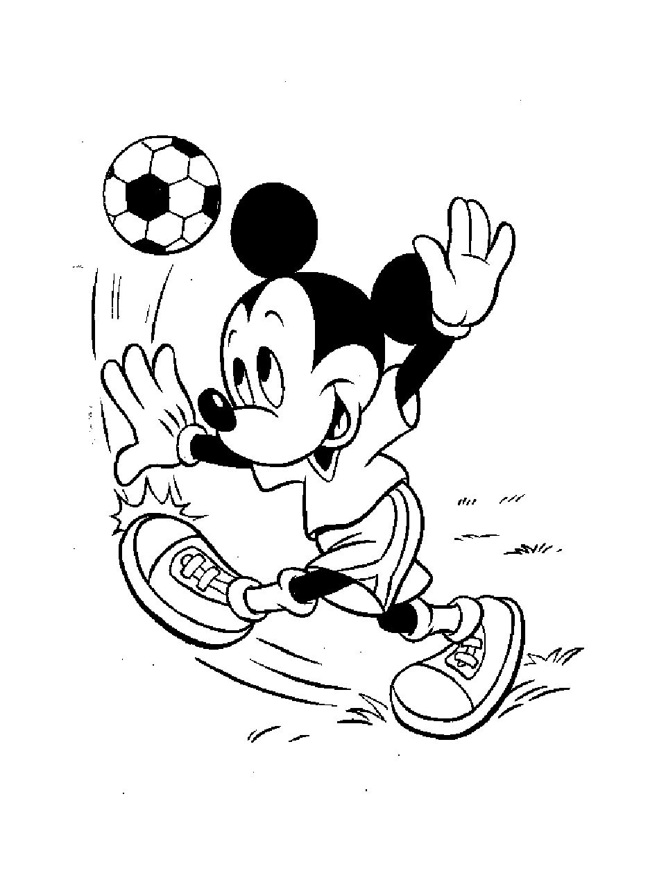 dessin à colorier mickey facile