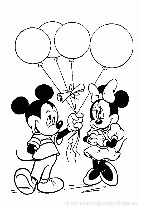 dessin à colorier mickey disney