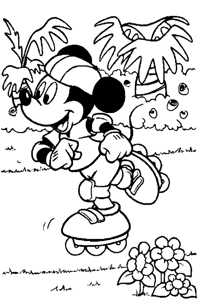 dessin bébé mickey à imprimer