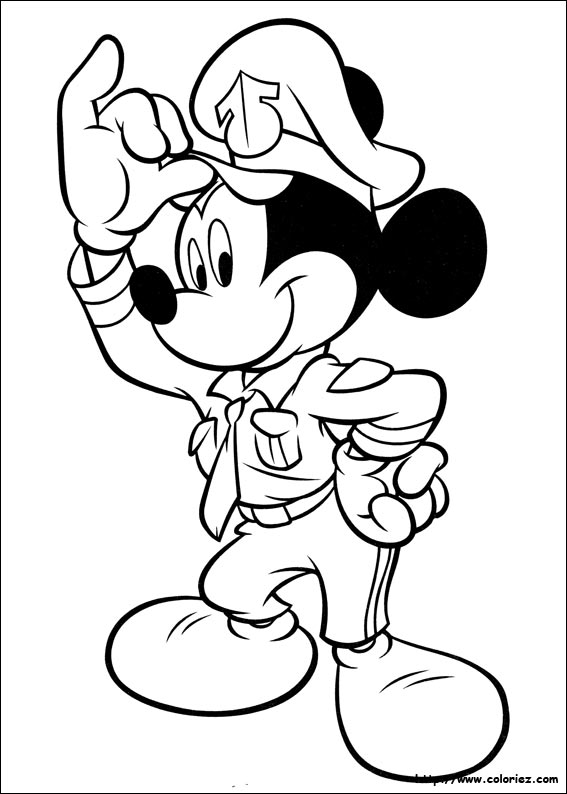 coloriage à imprimer mickey anniversaire