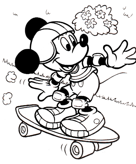 coloriage à dessiner mickey de noel