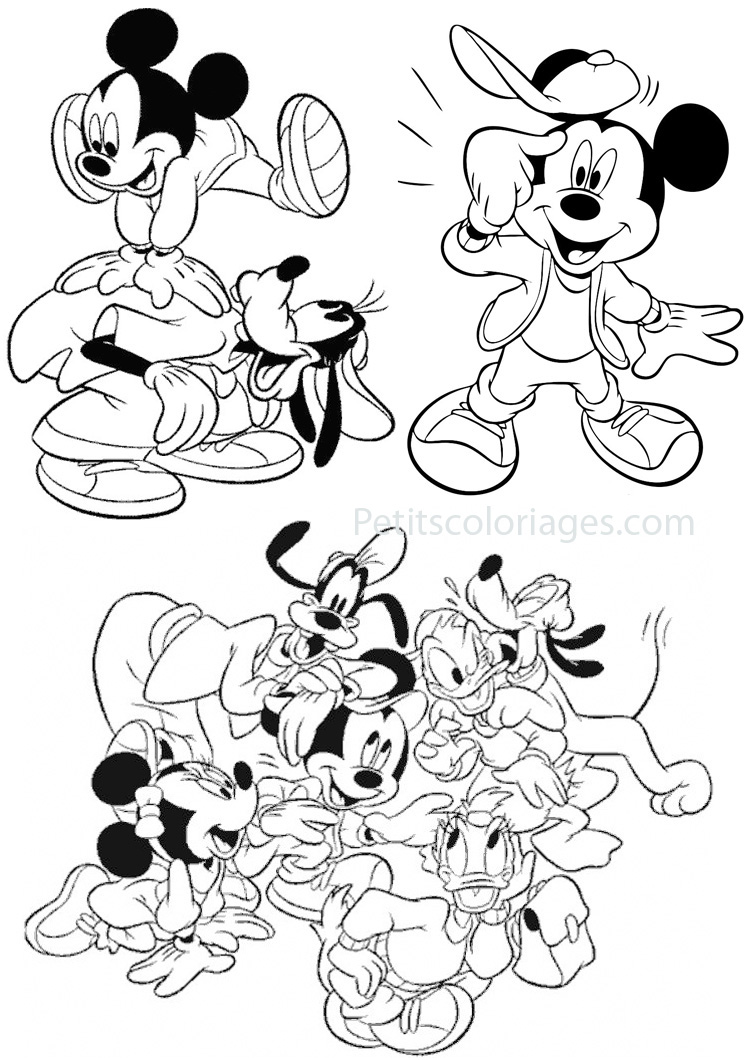 Coloriage Disney A Imprime Personnage La Maison De Mickey Bebe