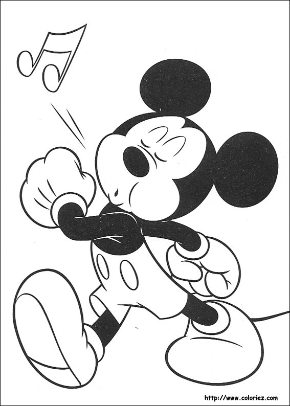 Coloriage à Dessiner Mickey Mouse A Imprimer Gratuit