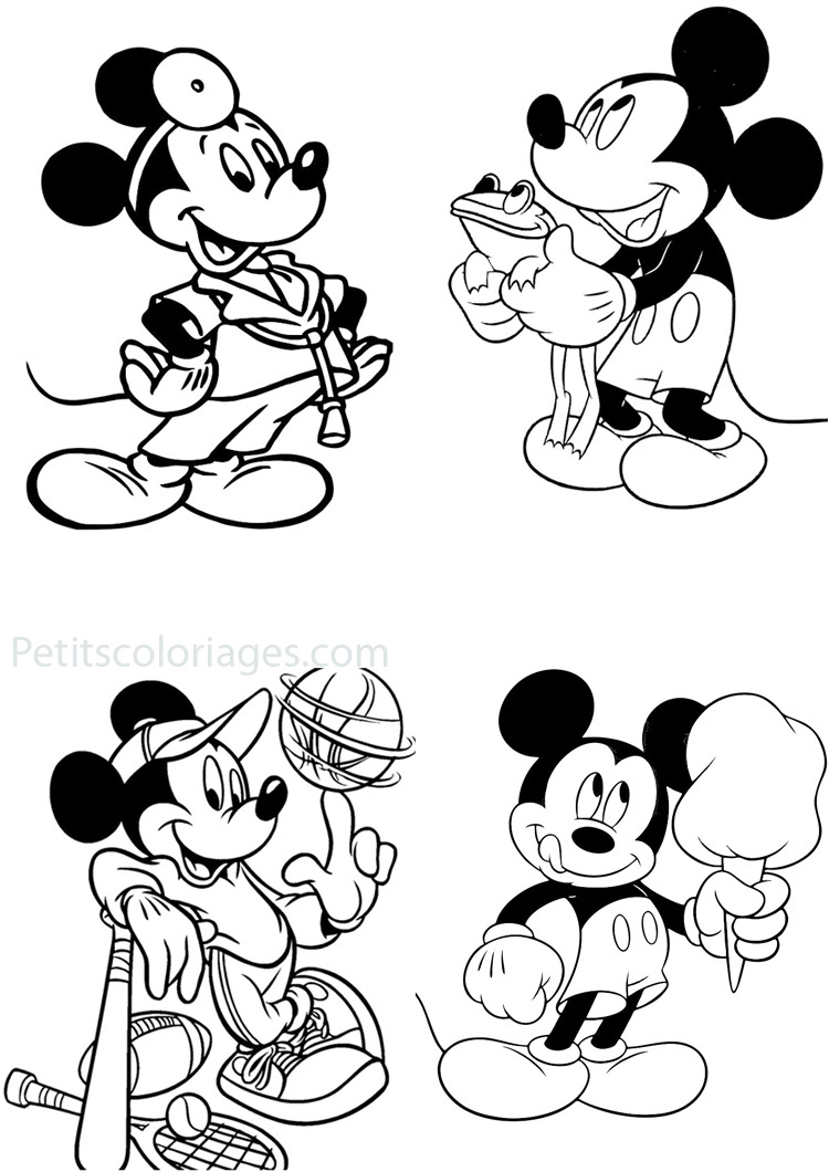 coloriage mickey sur ordinateur