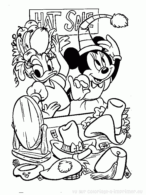 coloriage mickey à la ferme