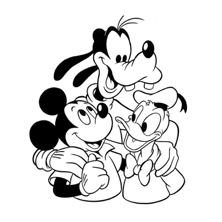 dessin à colorier mickey et cie