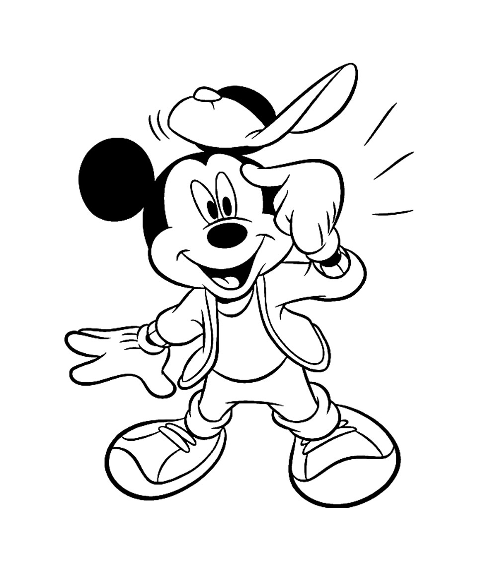 dessin  colorier tourniquet mickey