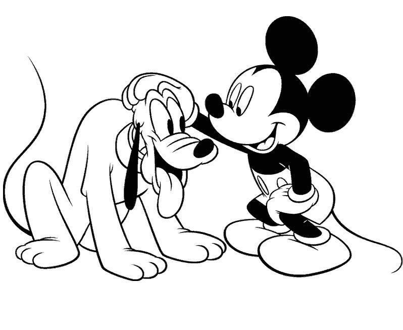 dessin à colorier personnage mickey