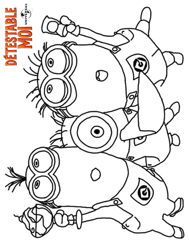 coloriage  dessiner minion kevin