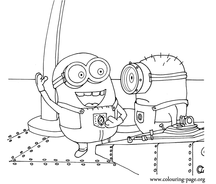 coloriage minion noel