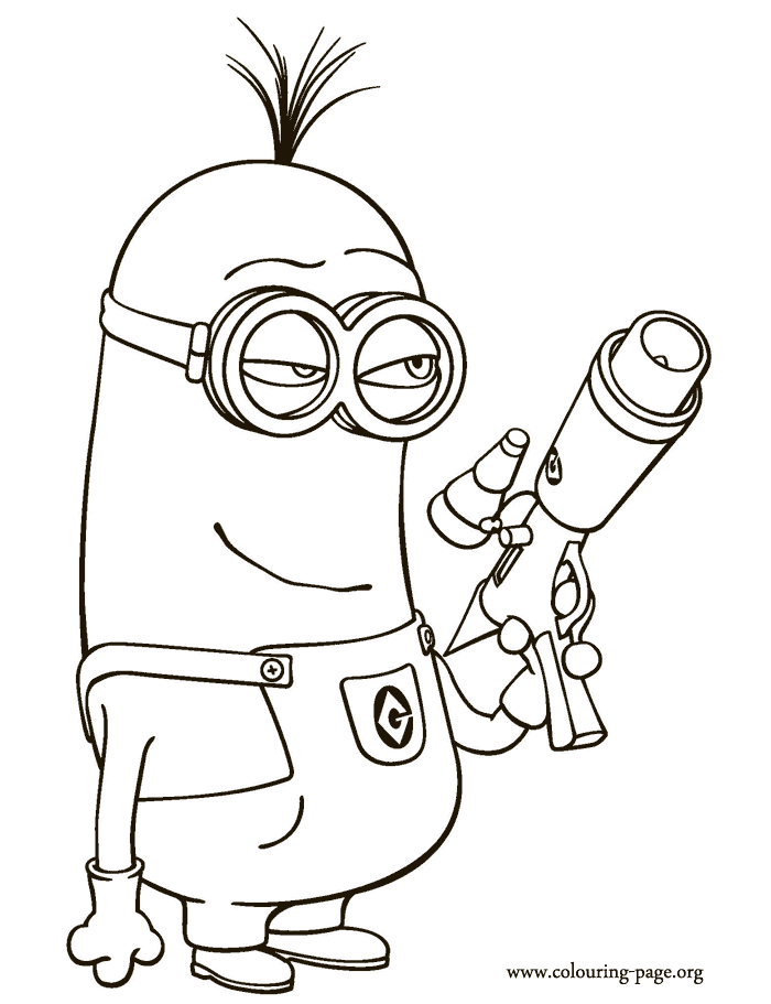 dessin à colorier les minions bob