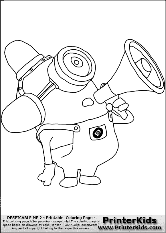 coloriage les minions  imprimer gratuit