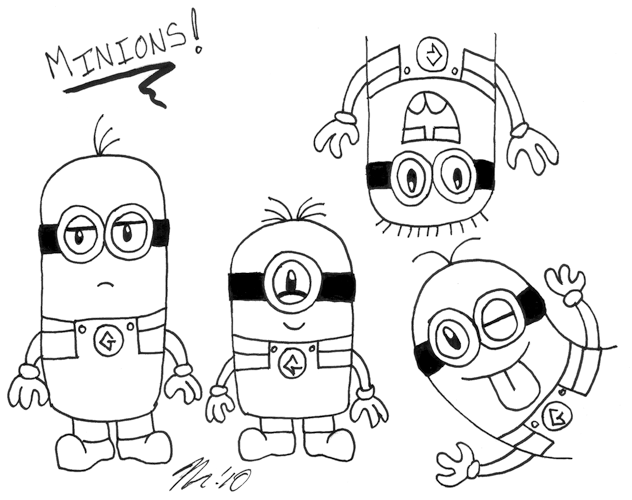 coloriage  dessiner minions moi moche et mchant en ligne