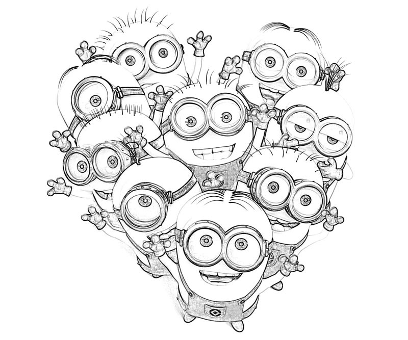 dessin  colorier des minions a imprimer