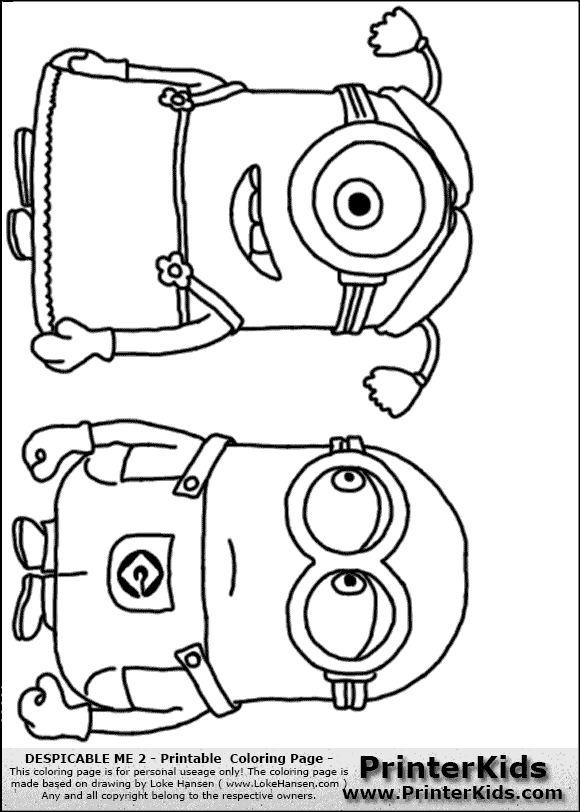 coloriage  dessiner minion rush