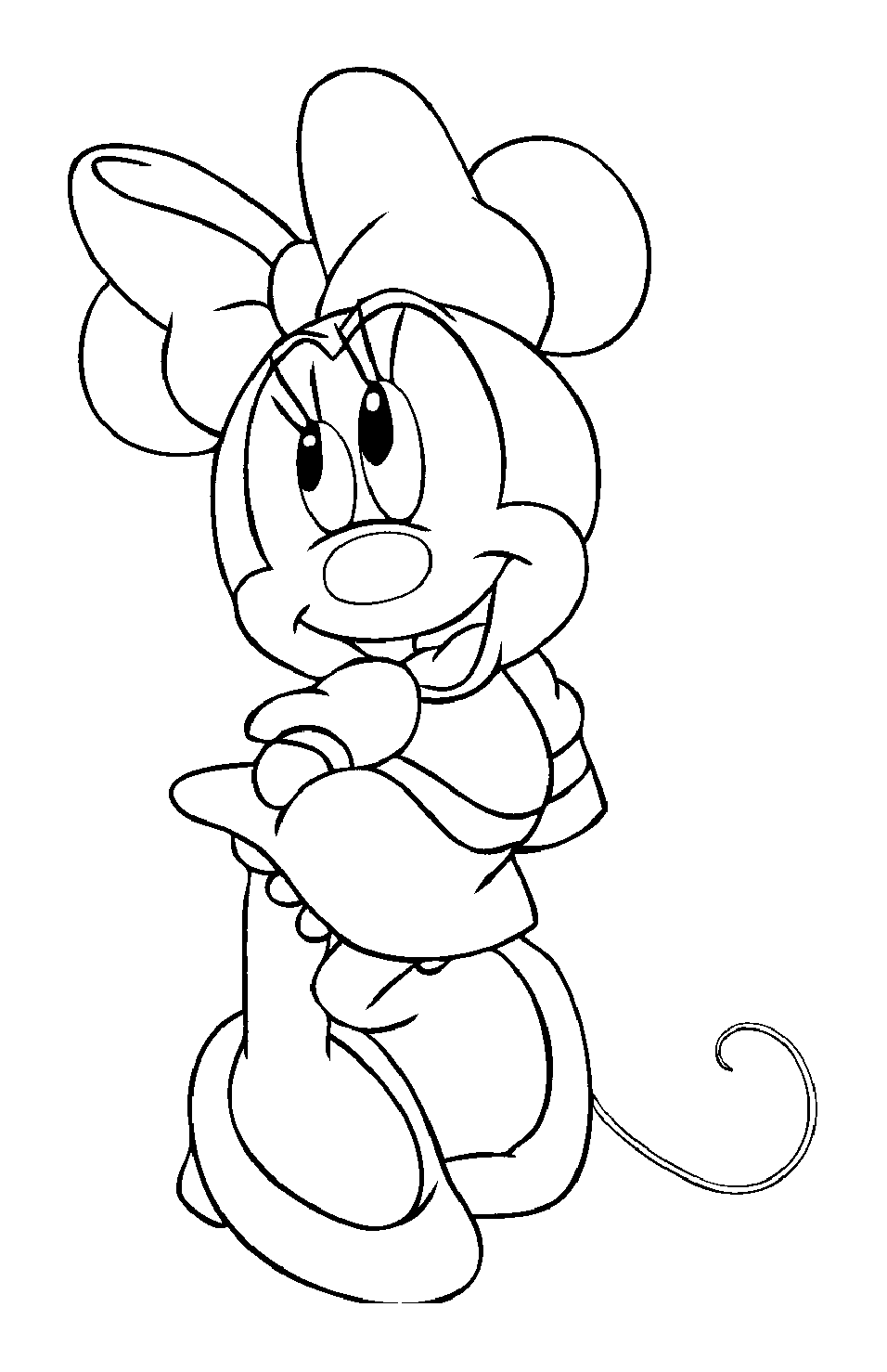 coloriage minnie disney dessin ƒ colorier minnie noel a imprimer