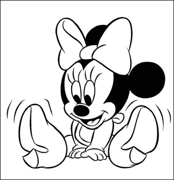 dessin  colorier de minnie mouse a imprimer