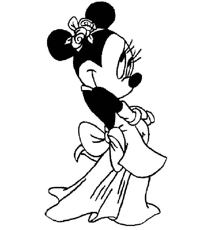 dessin  colorier minnie daisy