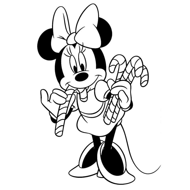 Dessin A Colorier Minnie Et Mickey Bebe