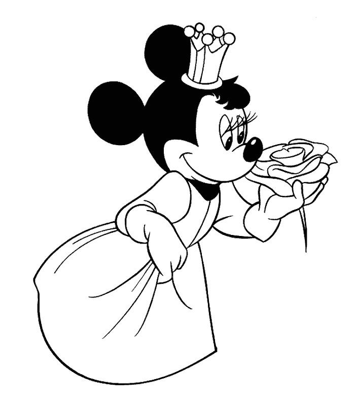 coloriage minnie princesse