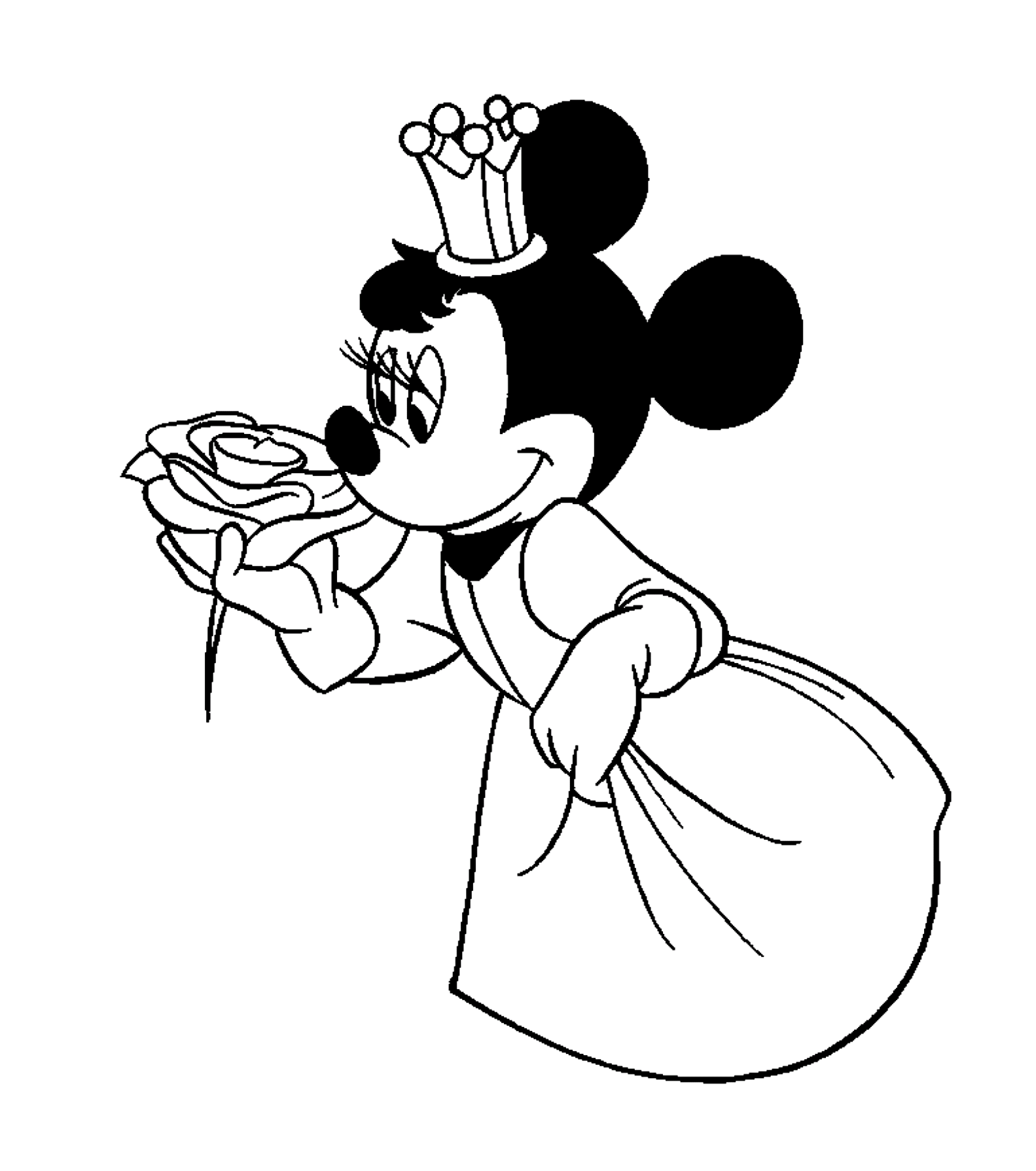 dessin à colorier minnie mouse a imprimer