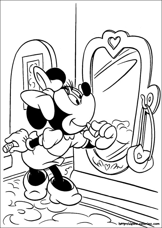 dessin à colorier tv minnie mouse