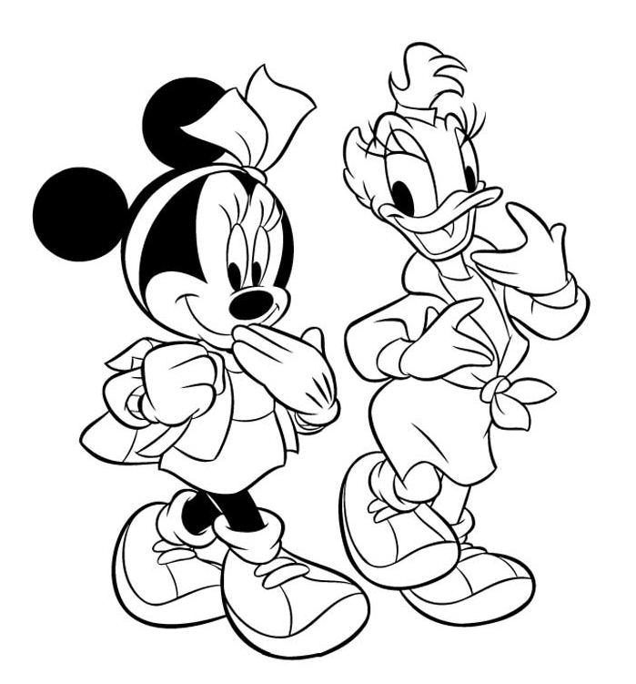 dessin a colorier minnie et mickey bebe