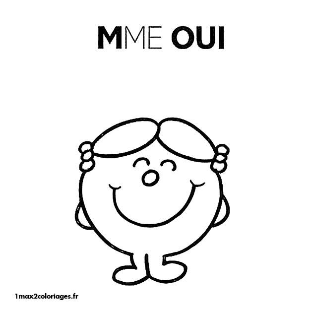 Coloriage Monsieur-madame à colorier - Dessin à imprimer dessin monsieur madame à imprimer