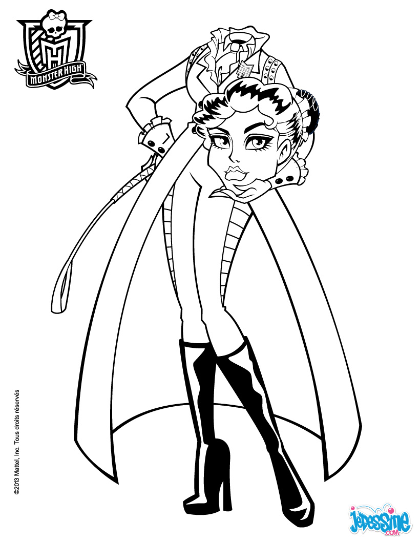coloriage animaux monster high
