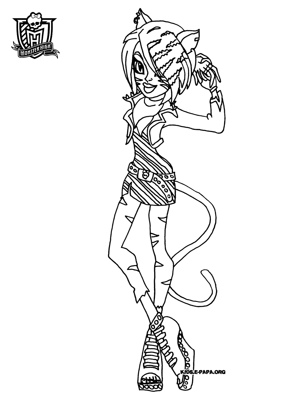 coloriage monster high baby toralei