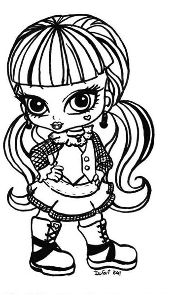 coloriage monster high baby toralei