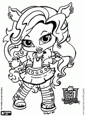 coloriage monster high baby