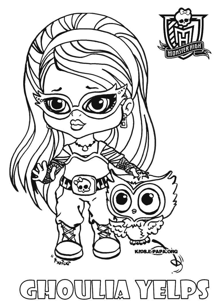 coloriage monster high baby