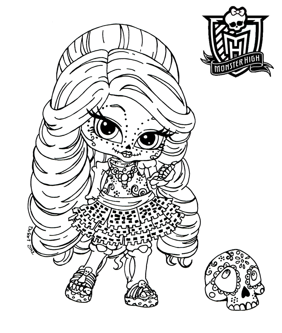 Coloriage204: coloriage monster high baby