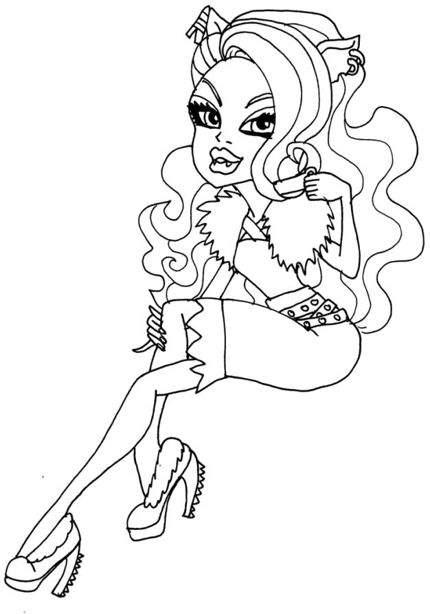 coloriage monster high clawdeen