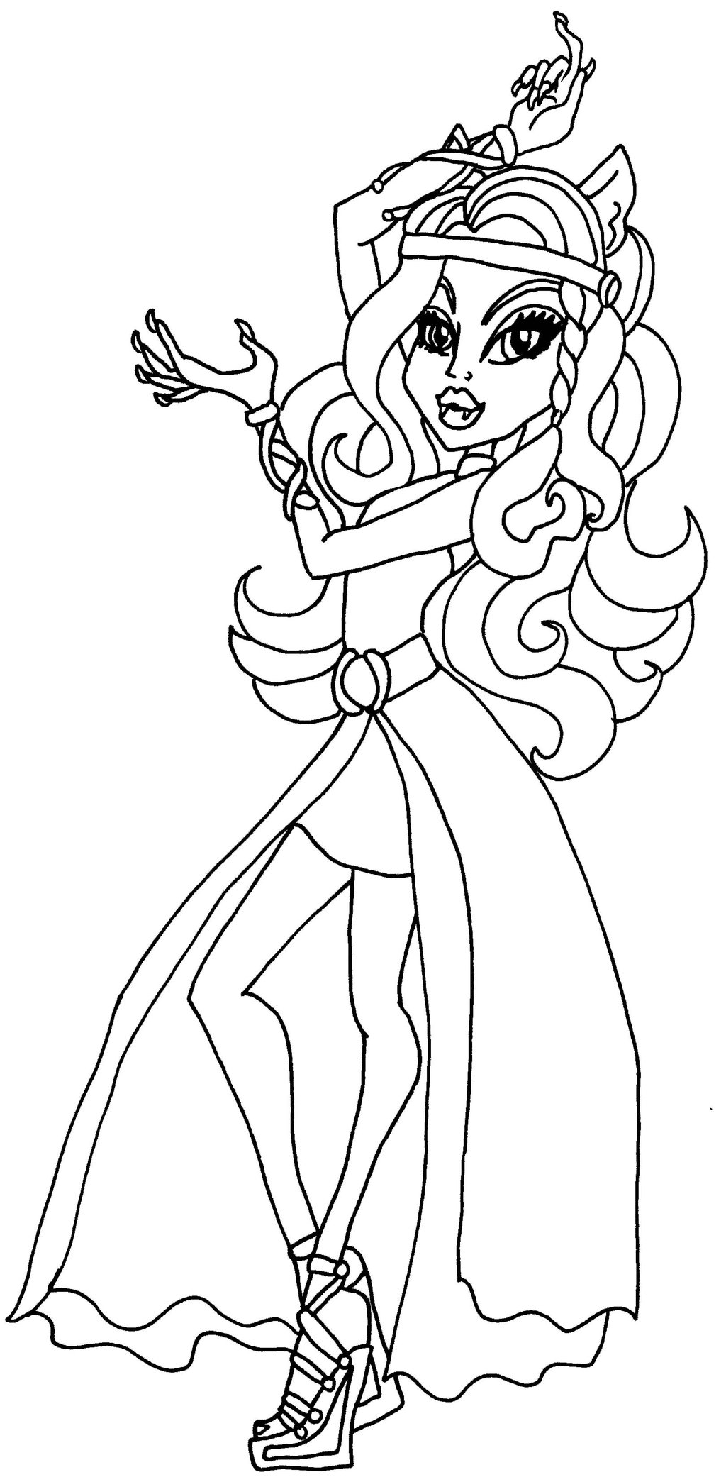 coloriage monster high clawdeen colorier dessin imprimer