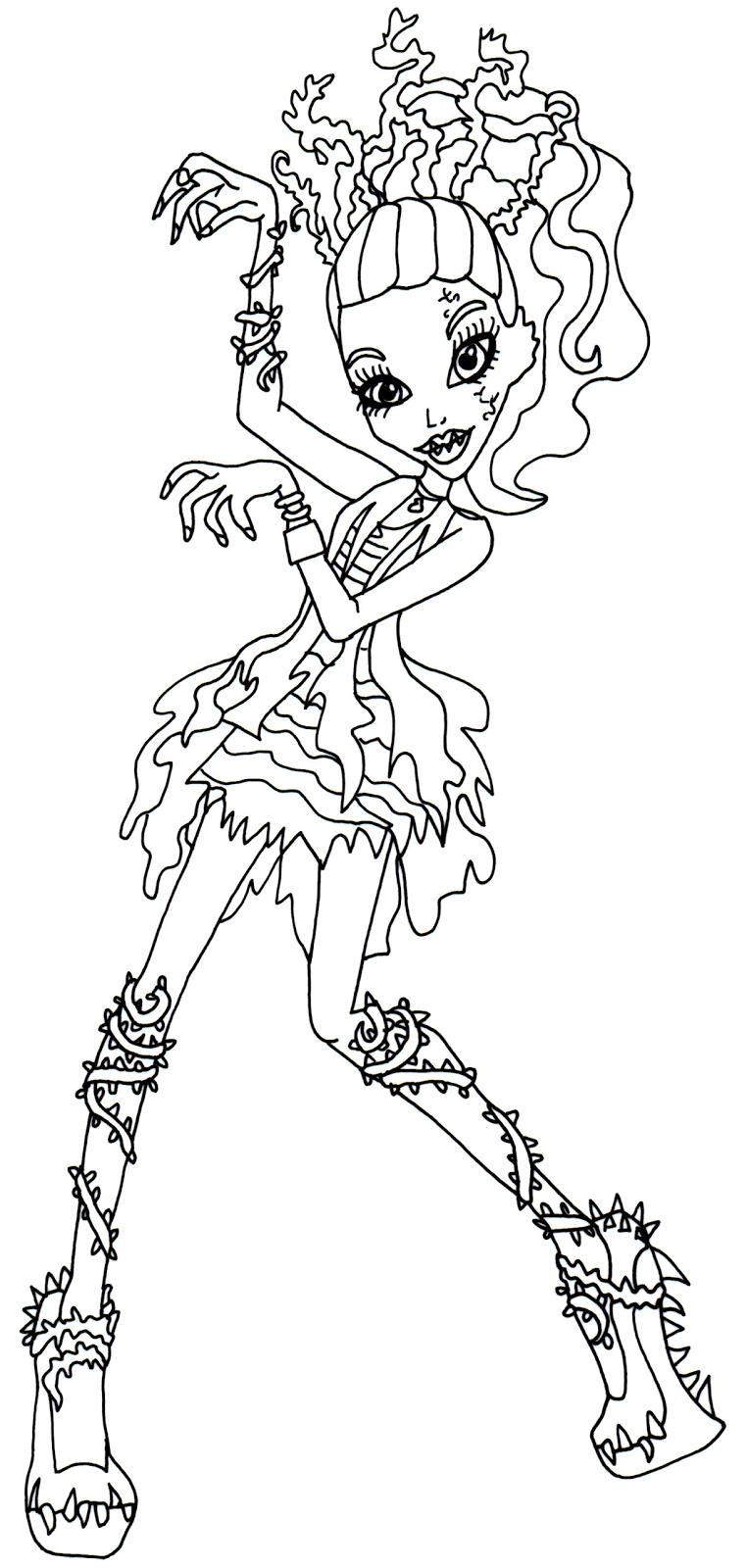 20 dessins de coloriage Monster High Venus à imprimer