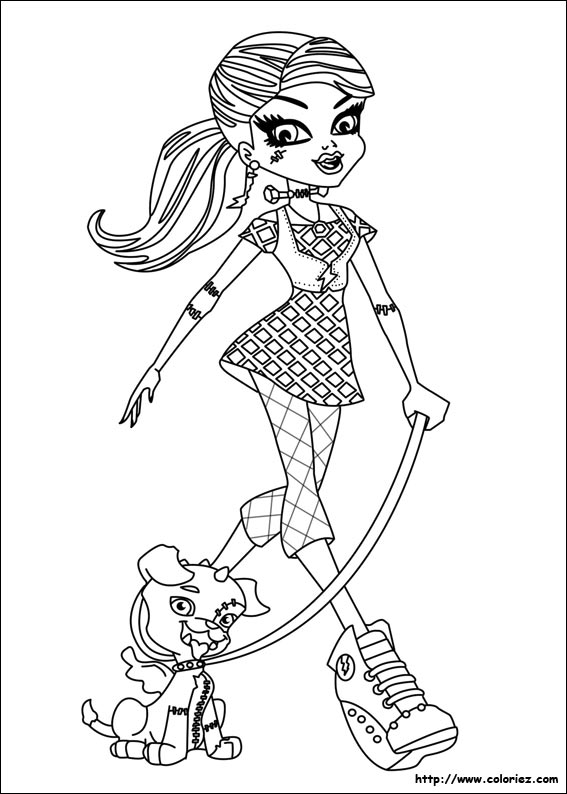 coloriage gratuit monster high draculaura