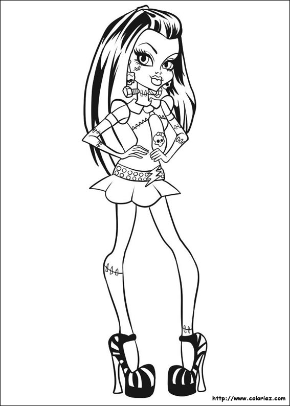 coloriage monster high à imprimer spectra