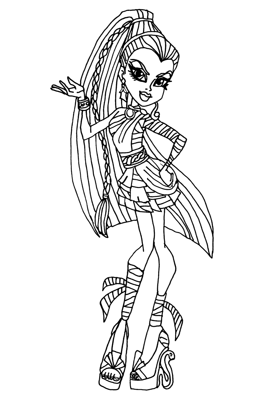 coloriage de monster high 13 souhaits en ligne