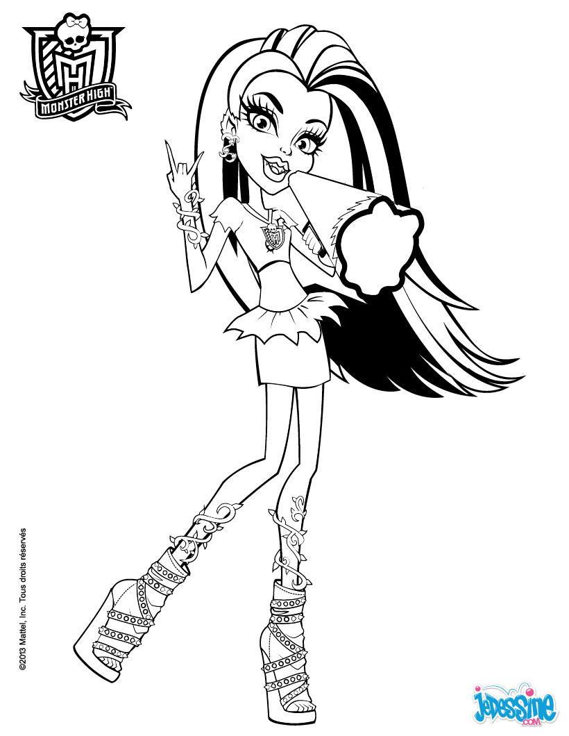 coloriage à imprimer monster high 13 souhait