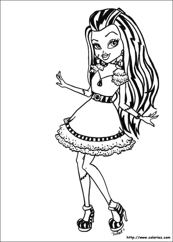 un coloriage de monster high