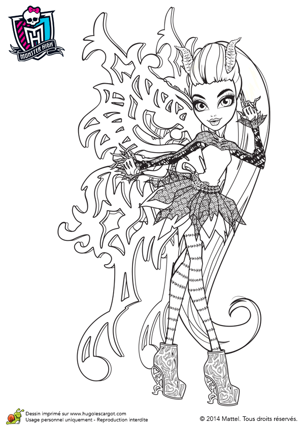 coloriage monster high baby toralei