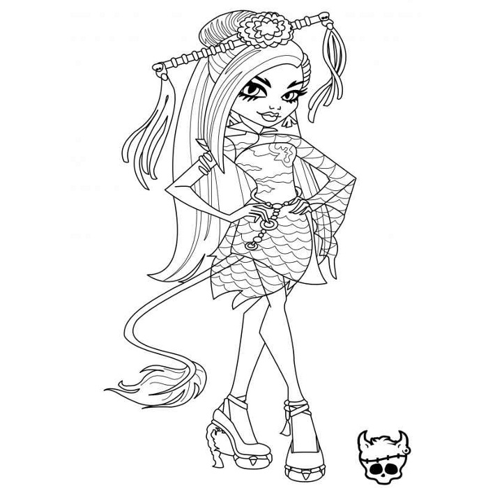 coloriage gratuit monster high