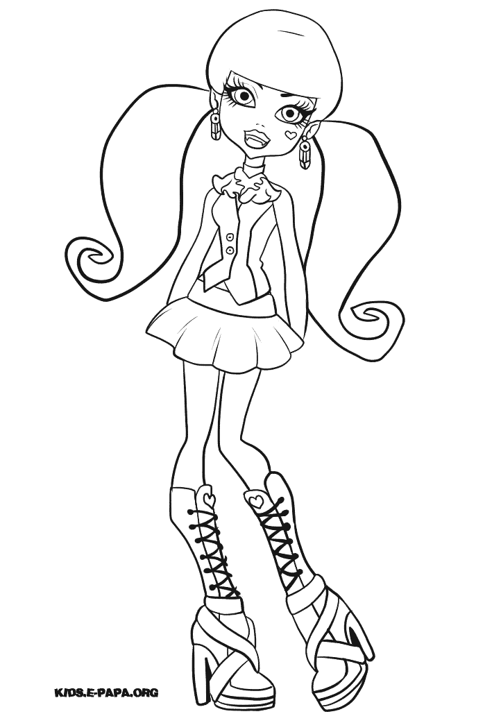 coloriage monster high à imprimer rochelle