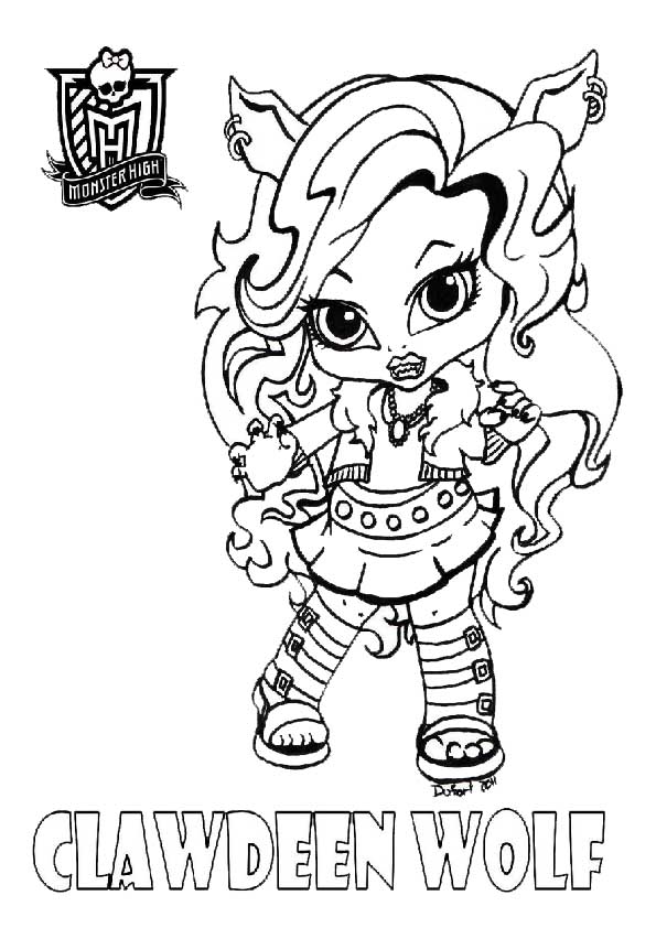 coloriage monster high baby rochelle